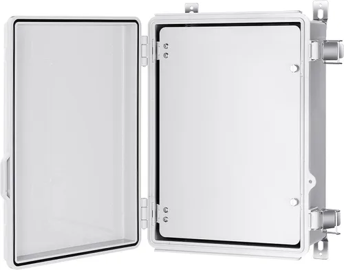 Miniatura 8 de Gratury Caja de conexiones, carcasa de plástico impermeable IP67 para proyectos eléctricos, cubierta gris con bisagras, incluye placa de montaje