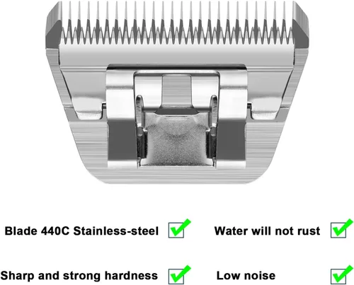 Miniatura 3 de Hojas para aseo de mascotas para perros desmontables - Tamaño 7FW, hoja ancha para aseo de perros, longitud de corte 3.2 mm (1/8"), compatible