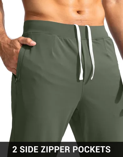 Miniatura 5 de G Gradual Pantalones de golf para hombre con bolsillos con cierre y pantalones elásticos de chándal ajustados pantalones de chándal para hombre