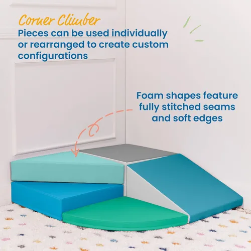 Miniatura 4 de ECR4Kids SoftZone Escalador Pequeño Giratorio, Set de Juegos Principiante, Contemporáneo, 5 Piezas