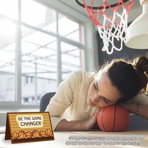Miniatura 4 de GLOBLELAND Troqueles de corte de borde de bola deportiva para hacer tarjetas, baloncesto, fútbol, troqueles para bricolaje, álbumes de recortes