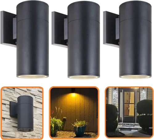 Miniatura 22 de Farol de pared para exteriores, lámpara exterior – Listado ETL, aluminio antioxidante, impermeable, montaje en pared, diseño rectangular – 1
