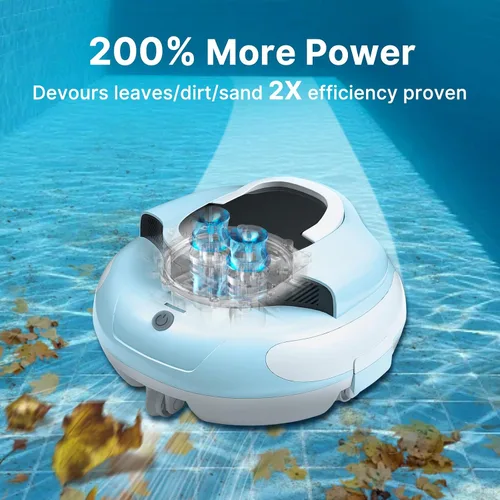 Miniatura 2 de Aspiradora inalámbrica profesional para piscina: sistema avanzado de doble unidad, duración de la batería de 100 minutos, navegación inteligente