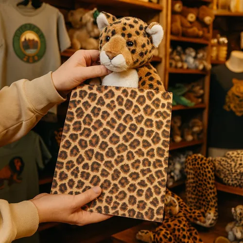 Miniatura 5 de 888 Display – 200 piezas de 8.5 x 11 pulgadas de papel de tono leopardo bolsas de regalo de compras