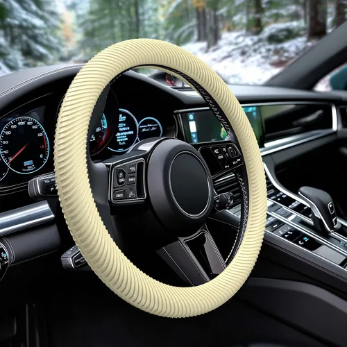Miniatura 8 de WOCOCN Funda para volante de automóvil, funda delgada de silicona antideslizante para hombres y mujeres, accesorios interiores universales
