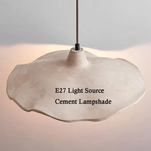 Miniatura 5 de Nordic Large Pendant Lights, Modern Gray Concrete Shade Hanging Pendant Lamp, Vintage Farmhouse Industrial Chandelier for Kitchen Island Dining Room