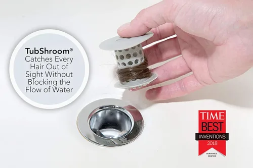 Miniatura 4 de TubShroom y SinkShroom - Protectores de drenaje y atrapapelos para bañeras y fregaderos, gris