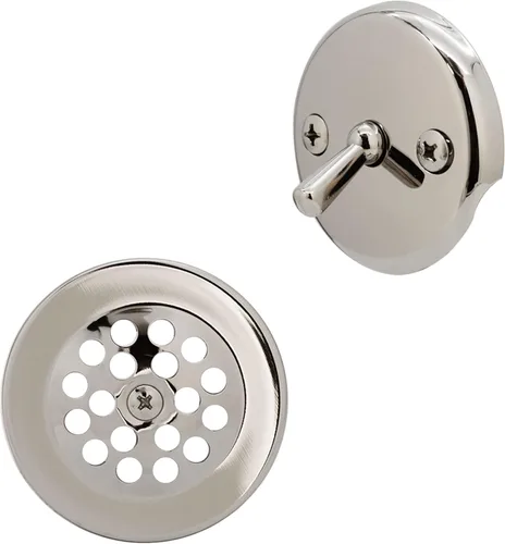 Miniatura 3 de Westbrass Beehive Grid - Rejilla para bañera con placa frontal de palanca de viaje, cromo pulido, D92-26