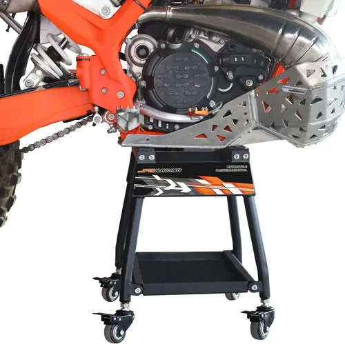 Miniatura 11 de JFG RACING Soporte de motocicleta desmontable para motocross, universal, antideslizante, mantenimiento para la mayoría de motocicletas, color negro