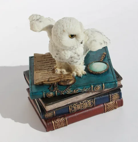 Miniatura 4 de US Alas de búho de nieve de 4.75 pulgadas en caja de libros, color blanco