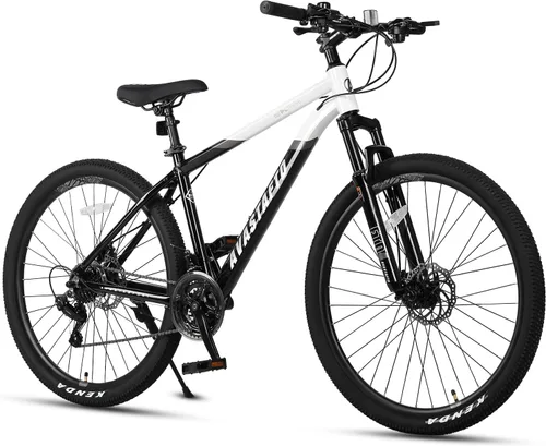 Miniatura 9 de AVASTA Earth 26 - Bicicleta de montaña de 27.5 pulgadas con marco de aluminio de 21 velocidades, freno de doble disco, cómodo sillín y varios
