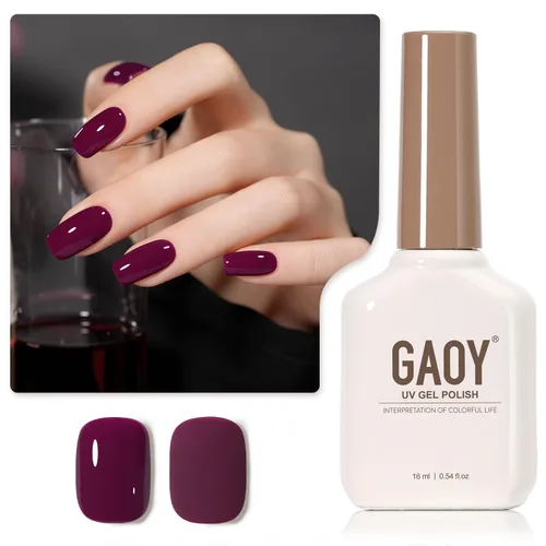 Miniatura 26 de GAOY - Esmalte de uñas de gel marrón, 16ml de esmalte de gel para quitar por remojo, curado con luz UV para arte de uñas, manicura DIY en casa, 2088