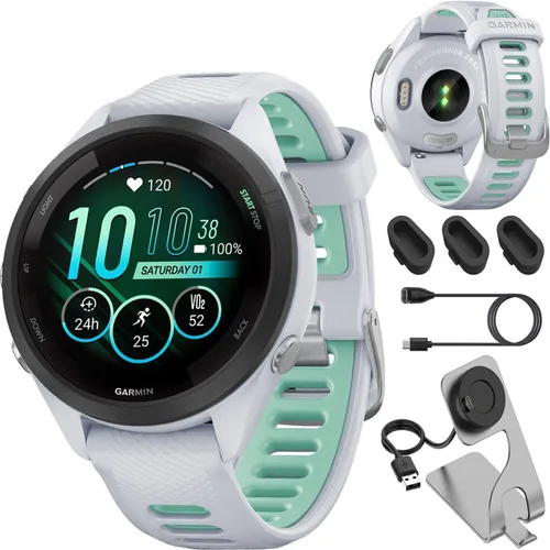 Miniatura 17 de Garmin 010-02810-03 Forerunner 265S Reloj inteligente GPS Negro/Amp Amarillo Bundle con Deco Essentials Exclusivo 26 Meses CPS Paquete de Protección