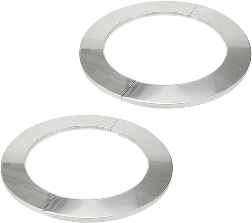 Miniatura 17 de Brida dividida de pared, placa de escudo redonda de acero inoxidable para tubo de 2"/51mm de diámetro, paquete de 4