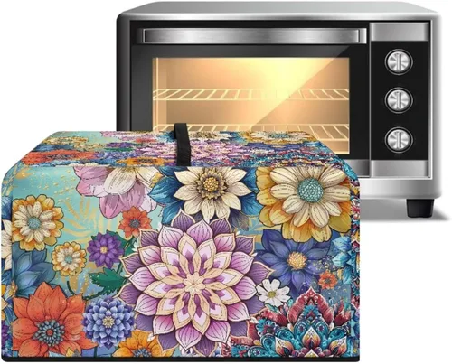 Miniatura 13 de Cubierta de horno de microondas de convección para encimera, tostadora, horno, protector de electrodomésticos para decoración de cocina del hogar