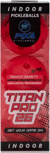 Miniatura 10 de PIXA Titan Pro 26 Pickleball para interiores, aprobado por USAPA, bolas de pickleball duraderas para interiores, rebote constante, vuelo suave, Rojo