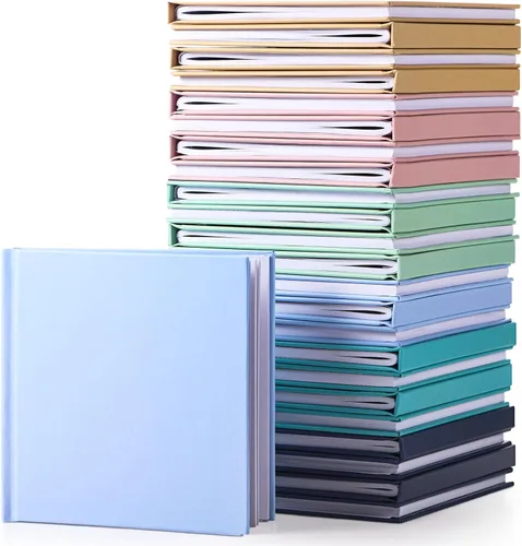 Miniatura 11 de Ireer 24 cuadernos coloridos de tapa dura en blanco a granel para niños para escribir libros en blanco para diario, bocetos, escritura, suministros