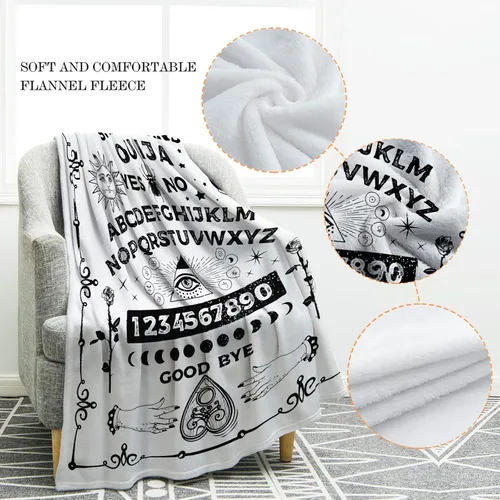Miniatura 3 de Jekeno Manta con Tablero de Ouija, Regalos para Mujeres, Hombres, Niños, Niñas, Niños, Día de la Madre para Mamá, Papá, Decoración Gótica de Bruja