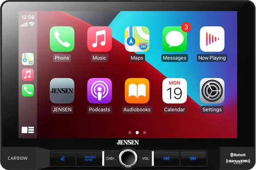 Miniatura 3 de Jensen CAR910W 9 pulgadas Mechless receptor multimedia con inalámbrico y con cable Apple CarPlay l Soporta dispositivos Android l SiriusXM-Ready l