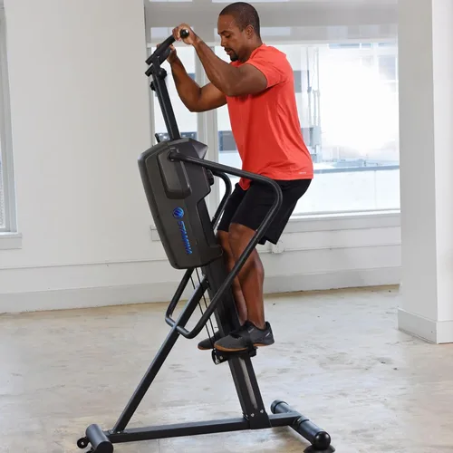 Miniatura 5 de Stamina Productos Cardio Climber Máquina de ejercicios de fitness para entrenamiento en casa con entrenamiento inteligente, monitor LCD y ruedas