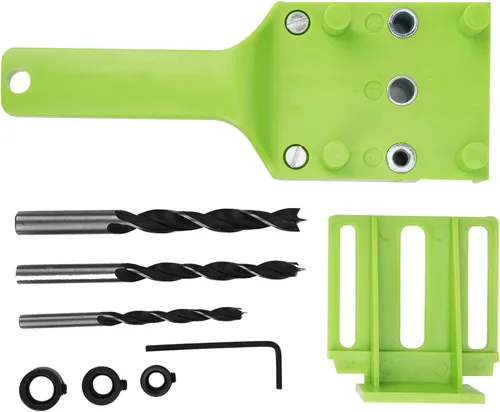 Miniatura 12 de 8 unids/set localizador de agujeros de perforación para carpintería, plantilla de clavija de clavija de conexión de tablero de madera, localizador