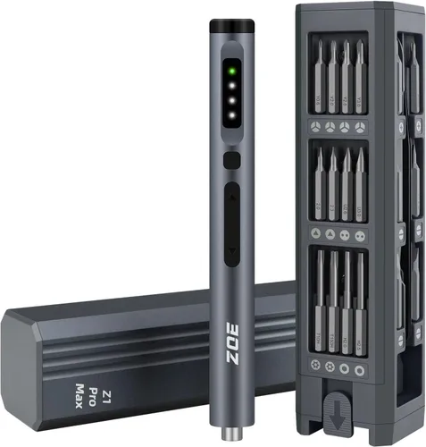 ZOE Destornillador Eléctrico, Mini Juego de Destornilladores de Precisión Inalámbrico, Kit de Destornillador Pequeño con Puntas Magnéticas de