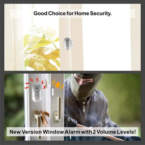 Miniatura 7 de Alarmas de puerta cuando se abren, paquete de 2 unidades, nueva versión con dos niveles de volumen, sensores de alarma de ventana NOOPEL para niños
