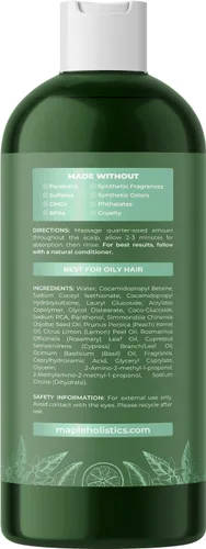 Miniatura 4 de Champú y acondicionador grasos para cabello y cuero cabelludo, champú desengrasante y acondicionador de árbol de té para cabello graso y cuero