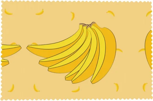 Miniatura 8 de Rectangular Placemats Set of 4, Heat Resistant Cartoon Banana Printed Kitchen Dining Table Mats