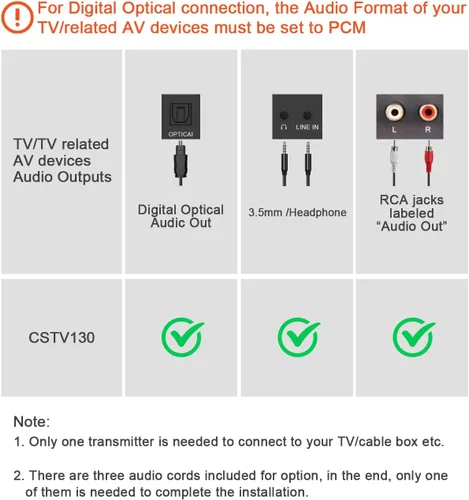 Miniatura 9 de Coby Altavoz de TV inalámbrico para personas mayores y personas con problemas auditivos - Amplificador de audio de TV portátil con Bluetooth, rango