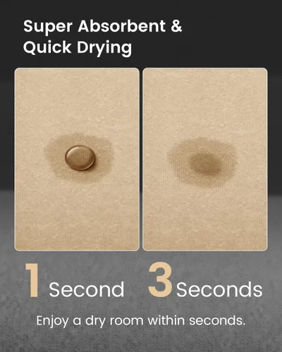 Miniatura 4 de Stiio Alfombrillas de baño para el baño, superabsorbentes de secado rápido, alfombras de goma antideslizantes delgadas para el baño que pasan debajo