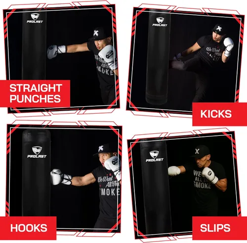 Miniatura 2 de Saco de boxeo pesado para adultos, boxeo, artes marciales, Muay Thai, equipo de entrenamiento de fuerza, relleno o sin relleno, 5 pies, 100 libras
