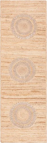 Miniatura 2 de SAFAVIEH Natural Fiber Collection - Alfombra de pasillo de 2 pies 6 pulgadas x 8 pies, beige, yute bohemio hecho a mano, ideal para zonas de alto