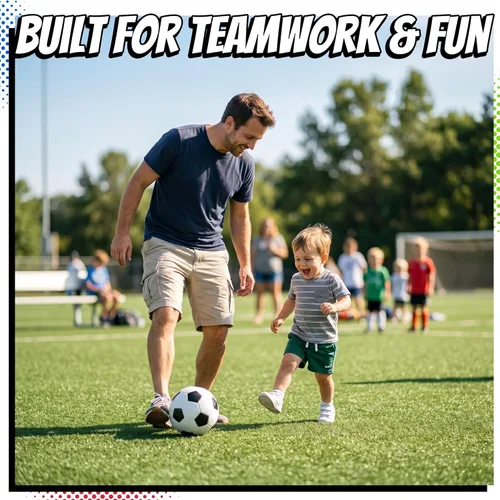 Miniatura 7 de PlayBolt Soccer Ball Size 2 with Pump - Black & White Training Practice & Match Ball for Kids & Toddlers (Pack of 1 or 4)