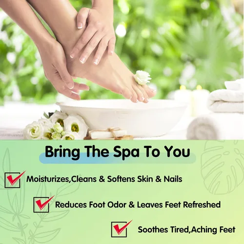 Miniatura 3 de Remojo de pies de pedicura, baño de pies de spa, kit de pedicura, baño de pies de burbujas para pies agrietados y cansados y secos, pies de atletas