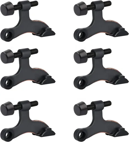 Miniatura 10 de HOMOTEK Paquete de 20 topes de puerta con pasador de bisagra, topes de bisagra para la parte superior de la puerta, tope de puerta ajustable de lujo