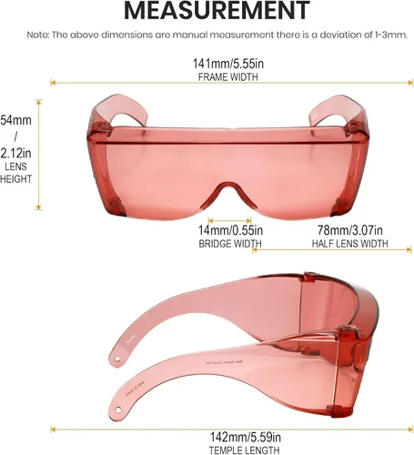 Miniatura 8 de Calabria 6000 gafas de seguridad de ajuste grande para hombres y mujeres, gafas de ajuste para hombres y mujeres, envolventes, tintadas, antivaho