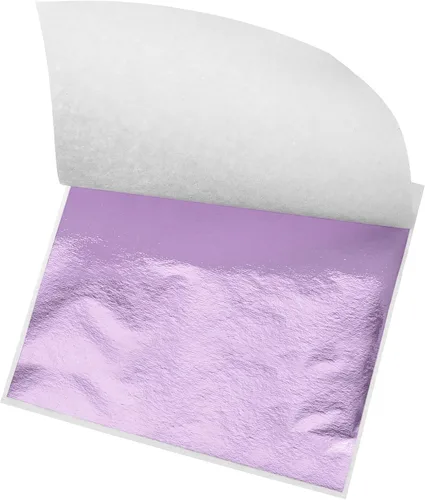Miniatura 14 de MECCANIXITY Hoja de hoja dorada, papel de hoja negra, 3.3 x 3.1 pulgadas para decoración artística, esculturas, pintura, paquete de 100