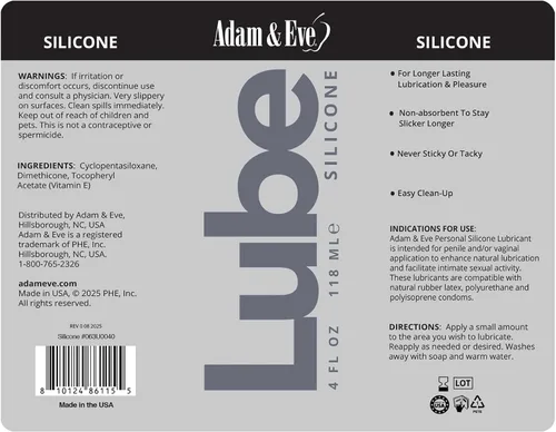 Miniatura 5 de Adam & Eve Lubricante personal a base de silicona, lubricante sexual para adultos para mujeres, hombres, parejas, lubricantes para intimidad