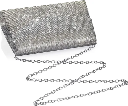 Miniatura 3 de GEGELE Bolsas de noche brillantes para mujer, bolso de mano con diamantes de imitación para fiesta, graduación, boda