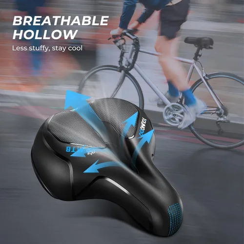 Miniatura 3 de YOUNGDO Asiento de bicicleta, cómodo y ancho para bicicleta de carretera, asiento de bicicleta de montaña transpirable, adecuado para bicicleta