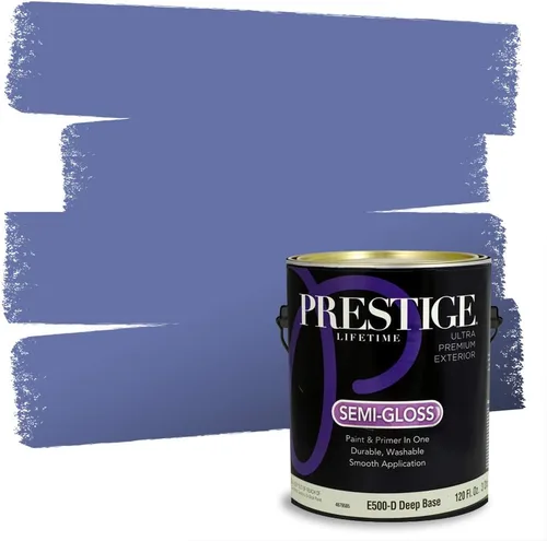 Miniatura 184 de Prestige Paints. - Base y pintura para exteriores en un solo galón, 1 galón. plano, comparable con Sherwin Williams Topsail. SW6799-PCM