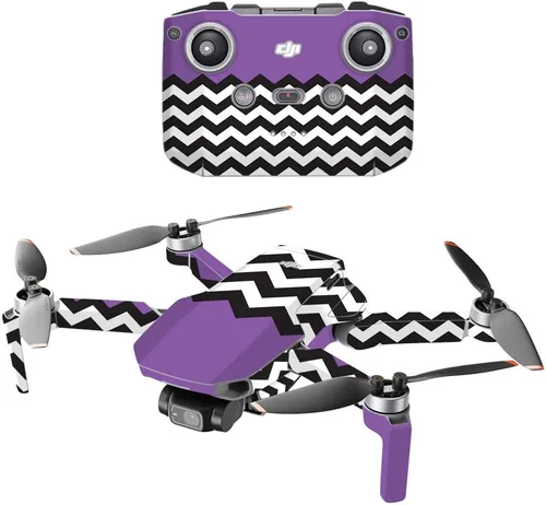 Miniatura 5 de MightySkins - Compatible con DJI Mini 2 Dron portátil - Chevron turquesa Funda protectora de vinilo duradera y única Fácil de aplicar y cambiar