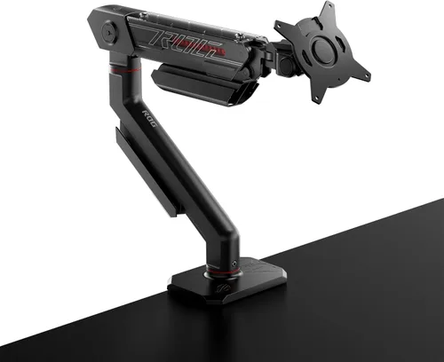 ASUS ROG Ergo Monitor Arm (AAS01) - Montaje de monitor con gestión de cables, ergonómico, pivote, giro, altura totalmente ajustable, configuración