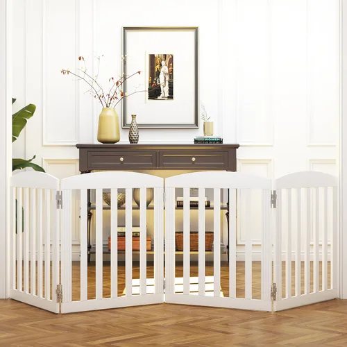 Miniatura 10 de SPIRICH Puerta para perros extra ancha de 120" y 28" de alto para interiores, puertas para perros para marcos de puertas, escaleras, la casa, puerta