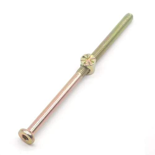 Miniatura 4 de Pernos y tuercas para litera, paquete de 12 tornillos de llave hexagonal M6 x 4.331 in y tuercas de barril para muebles, sillas de cuna, tornillos
