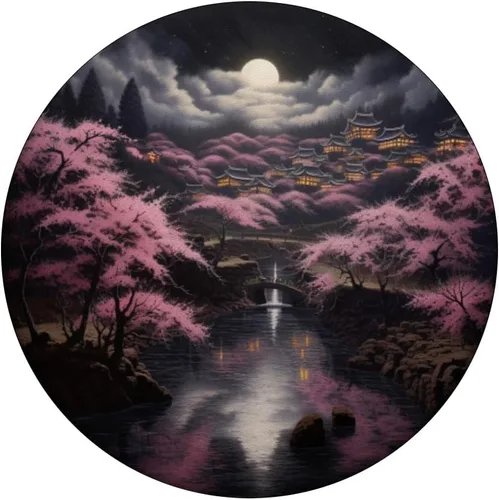 Miniatura 3 de PopGrip estándar japonés Sakura Cherry Blossom Moon PopSockets estándar