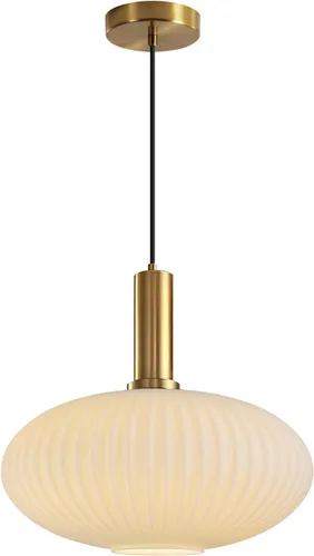 Miniatura 15 de KCO Lighting Lámpara Colgante Mini de Cristal Ahumado, Accesorio de Iluminación de 1 Luz Oro Cepillado, Luces Colgantes para Isla de Cocina