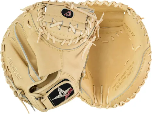 Miniatura 2 de All-Star Pro-Elite Guante Profesional de Béisbol para Receptor Negro sólido
