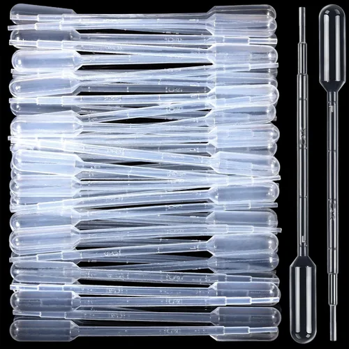 Teenitor Pipetas de transferencia de 1 ml, cuentagotas para los ojos, 50 piezas de pipetas de plástico, pipetas de transferencia y cuentagotas para